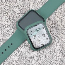 Fibaks Apple Watch Series 2/3/4/5/6 Se 44mm Kasa ve Ekran Koruyucu 360 Derece Tam Koruma Gard-01 Siyah