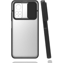 noktaks - Xiaomi Mi 10T 5G - Kılıf Slayt Sürgülü Arkası Buzlu Lensi Kapak - Siyah - T16229