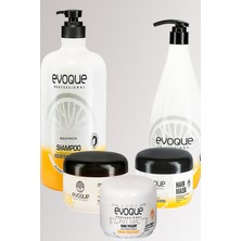 Evoque Smart Keratin Şampuan 2800 ml + Evoque Keratin Krem 1000 ml+ Hair+Milk+Yogurt Mask