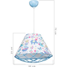 Kollektif Desenli Baby Mavi