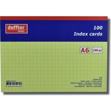 Deffter Index Kartı A6 / Sarı Kareli