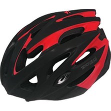 Zozo MV29 Unisex Işıklı Kask Siyah/Kırmızı