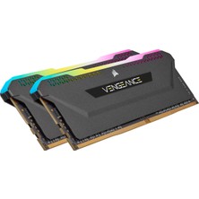 Corsair Vengeance Rgb Pro Sl 16GB (2x8) 3600MHZ CL18 CMH16GX4M2Z3600C18 Ddr4 Ram Bellek Siyah