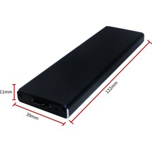 JustQuality 2012 MacBook Air 17+7 Pin SSD to USB 3.0 Çevirici Dönüştürücü Adaptör Harici Taşınabilir Alüminyum SSD Muhafaza Kutusu