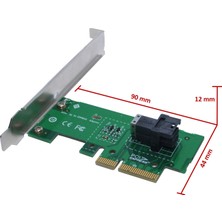 JustQuality U.2 SSD Mini SAS (SFF-8643) to PCIe 3.0 x4 Çevirici Dönüştürücü Adaptör Kart