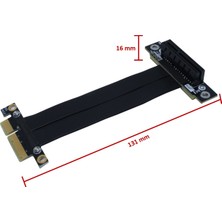 JustQuality ADTLINK PCI-e X4 90 Derece Açı Dönüştürücülü Uzatma Kablosu 10 cm