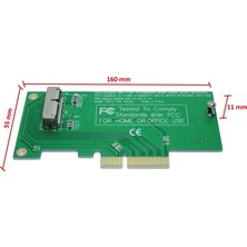 JustQuality 2013-2015 MacBook SSD to PCIe x4 Çevirici Dönüştürücü Adaptör Kart