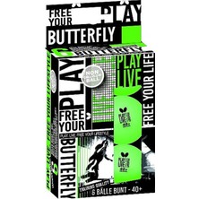 Butterfly Free Your Style 6 Lı Masa Tenisi Topu Yeşil 85215