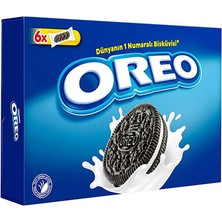 Oreo Vanilya Aromalı Dolgulu (%29) Kakaolu Bisküvi X6 228 G.