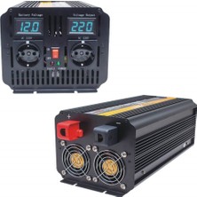 Powermaster Pwr1800-12 Çift Digital Ekranlı 12 Volt 1800 Watt Modified Sinus İnverter-19888