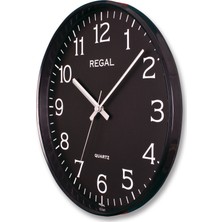 Regal Saat 0250 Bb Ince Siyah Çerçeve Siyah Kadran Duvar Saati