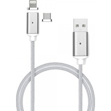 X-Cable Iphone Şarj Kablosu Lightning Kablo Type-C Kablo Micro USB Kablo  3in1 Manyetik Kablo