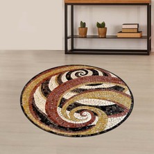 Bona Fortuna Mozaik Desenli Renk Geçişli Dijital Baskı Yıkanabilir Kaymaz Taban Salon Halısı ve Yolluk