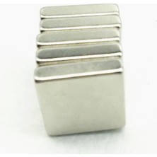 Mıknatıs Market 2 Adet 20 x 20 x 5 mm Dikdörgen Neodyum Mıknatıs Boy 20 mm En 20 mm Kl. 5 mm