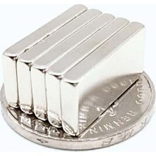 Mıknatıs Market 15 Adet 20 x 8 x 2 mm Dikdörtgen Neodyum Mıknatıs Boy 20 mm En 8 mm Kl. 2 mm