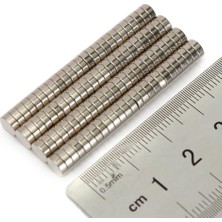 Mıknatıs AVM 5x2 mm Yuvarlak Güçlü Neodyum Mıknatıs Çap 5 mm Kalınlık 2 mm - 50 Adet Set