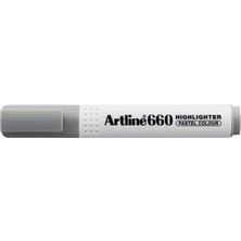 Artline 660 Fosforlu Kalem Kesik Uç:1,0-4,0mm Pastel Grey