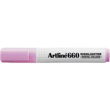 Artline 660 Fosforlu Kalem Kesik Uç:1,0-4,0mm Pastel Pink
