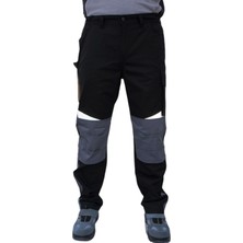 Uniprom Iş Pantolonu Roma Model Diz Destekli 6 Cepli Siyah Gri Erkek