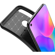 Case 4U Huawei P40 Lite E Kılıf Rugged Armor Karbon Desenli Lüx Negro Silikon Arka Kapak Siyah