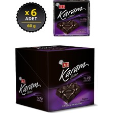 Eti Karam %70 Kakaolu Bitter Çikolata 60 g x 6 Adet