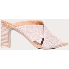 Bueno Shoes Deri Kadın Topuklu Terlik