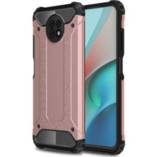 CaseArt Xiaomi Redmi Note 9t Kapak Çift Katmanlı Zırh Tank Kılıf - Rose Gold