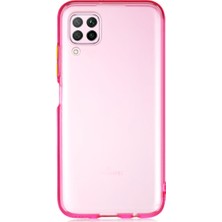 CaseArt Huawei P40 Lite Kılıf Renkli Şeffaf Kapak - Pembe