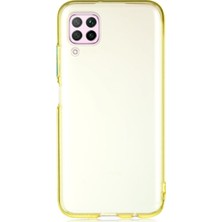 CaseArt Huawei P40 Lite Kılıf Renkli Şeffaf Kapak - Sarı