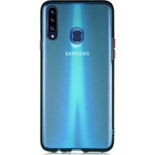 CaseArt Samsung Galaxy A20S Kılıf Renkli Şeffaf Kapak - Yeşil