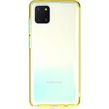 CaseArt Samsung Galaxy Note 10 Lite Kılıf Renkli Şeffaf Kapak - Sarı