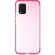 CaseArt Xiaomi Mi 10 Lite Kılıf Renkli Şeffaf Kapak - Pembe
