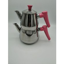 Rys Çelik Çaydanlık  Mini Boy Pembe Rys