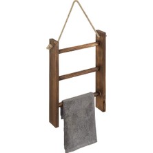 Alyones Halatlı Duvara Monte Ahşap Havlu Saklama Merdiveni