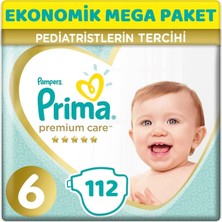 Prima Premium Care Bebek Bezi Beden:6 (13+Kg) Extra Large 112 Ekonomik Mega Pk