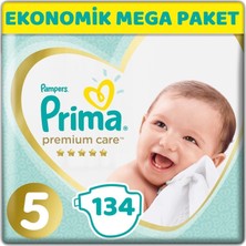 Prima Premium Care Bebek Bezi Beden:5 (11-16KG) Junior 134  Ekonomik Mega Pk