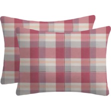 Lief Home  Pamuklu Flanel ( Pazen ) Kumaşından Fermuarlı Yastık Kılıfı | 50X70 ( 2 Adet )