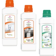 BioBellinda Yağ & Kir Temizleyici 1000 ml + Fırın ve Yanmış Yağ Temizleyici 1000 ml + Pas & Kireç Temizleyici 1000 ml