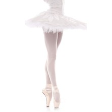 Gymo Dancewear Arkası Dikişli Beyaz Çocuk Bale Çorabı