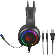Rampage KM-404 Argentı Rainbow Aydınlatmalı USB Gaming Combo Q Klavye + Kulaklık + Mouse + Mousepad