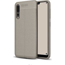 Kilifone - Huawei P20 Pro - Kılıf Deri Görünümlü Auto Focus Karbon Niss Silikon Kapak