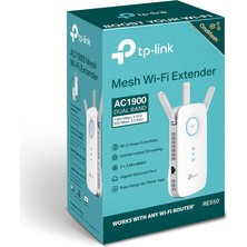 TP-Link RE550, AC1900 Mbps, 1 Gigabit Bağlantı Noktalı Wi-Fi Güçlendirici/Hotspot, Access Point Modu, Tüm Wi-Fi Yönlendiriciler ile Çalışır, Wi-Fi 5 Menzil Genişletici