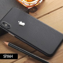 Ally Apple İphone Xr 6.1 Deri Dokulu Arka Yan Kaplama Sticker Siyah