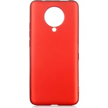 Tekno Grup Xiaomi Redmi K30 Pro Kılıf Mat Premium Silikon Kılıf + Tam Kaplayan 6D Nano Ekran Koruyucu Kırmızı