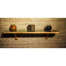 Atölye Ganeşa Ahşap Epoksi Raf (80 x 22 x 2.5 Cm)
