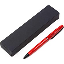 Hediye Rengi İsme Özel Kutulu Lüx Tükenmez Kalem Kırmızı