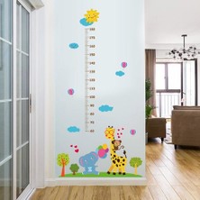 Kt Decoration Bebek ve Çocuk Odası Boy Ölçer Hayvan Dostlar Duvar Çıkartması