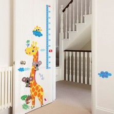 Kt Decoration Gelişim Ölçen Zürafa Çocuk Odası Dekoru Boy Ölçer Duvar Sticker