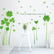 Kt Decoration Dört Yapraklı Yonca Şanslı Pvc Duvar Sticker