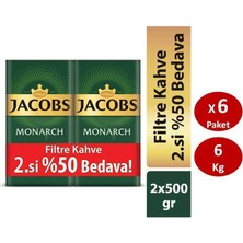 Jacobs Monarch 2 x 500 gr Filtre Kahve x 6 Paket